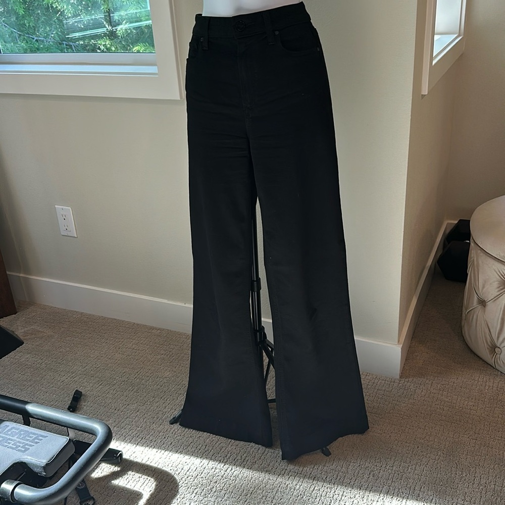 NWOT (worn once to work from home) Paige wide leg black Jean